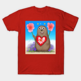 Groundhog so Happy for Valentines T-Shirt